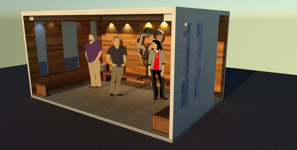 SAIT SMOKING SHELTER WITH TERRAIN